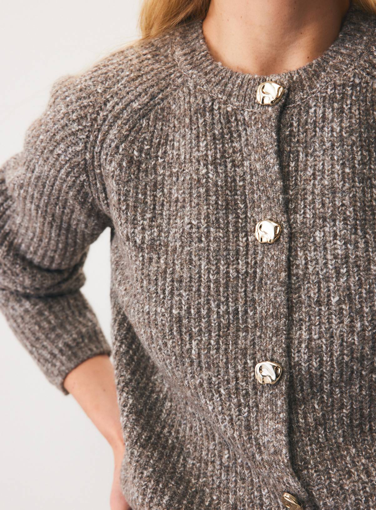 Multi Twist Yarn Boxy Fit Cardigan XL - Image 3